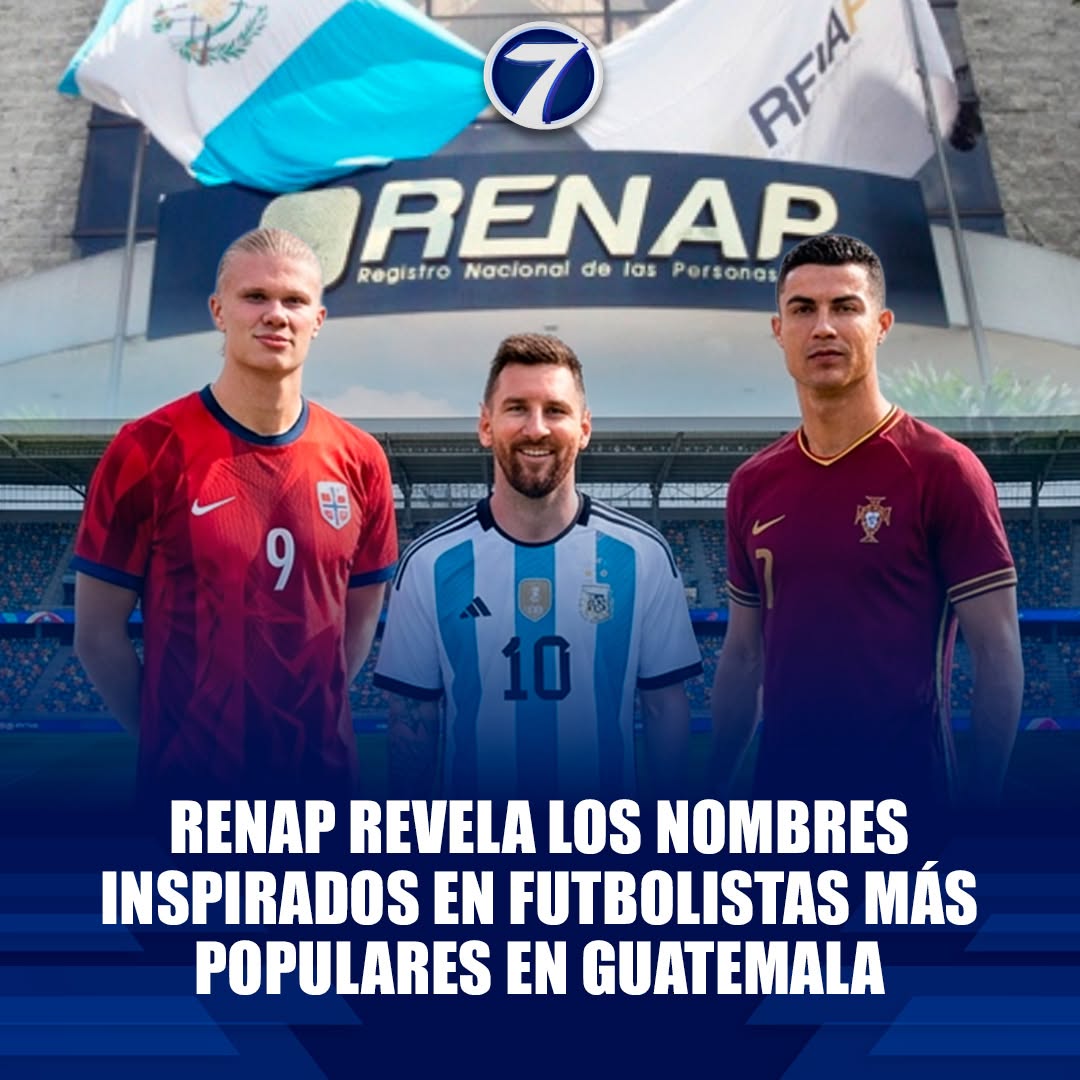 Noti7Guatemala's tweet photo. https://t.co/5t76weey1k ⬅😱 #Renap revela los nombres inspirados en #futbolistas más populares en Guatemala https://t.co/RqZaDdROSR