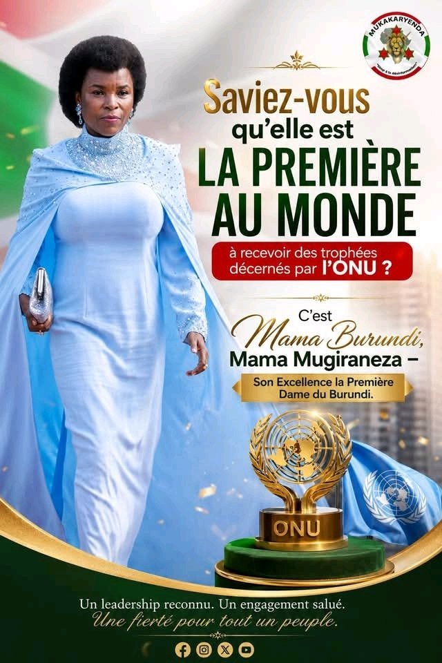 WembiStevejtjx's tweet photo. Congratulations to H.E @Burundi1stLady .
@ONU_fr @action_bonne @OPDD_Burundi @NtareHouse https://t.co/cpWKWRiywD