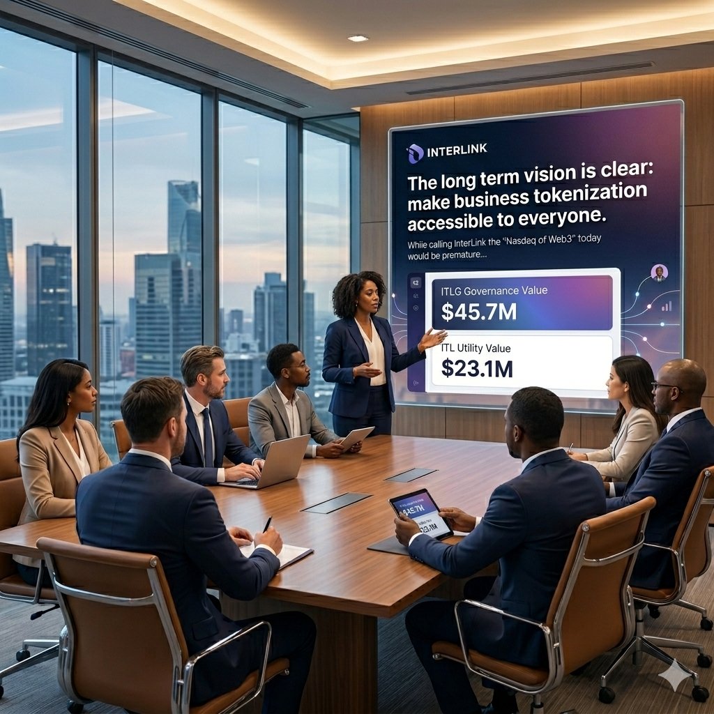 Nafiumusa719492's tweet photo. *THE LONG TERM VISION IS CLEAR 💼💜*

*MAKE BUSINESS TOKENIZATION ACCESSIBLE TO EVERYONE*

*BUILDING THE "NASDAQ OF WEB3"*  
InterLink ba kawai coin ba ce. Muna gina ecosystem inda real businesses za su iya tokenize 
#InterLink #ITLG #ITL #ITLX #InterLinkSeoulPrivateMainnet https://t.co/VEuGAJXqG7