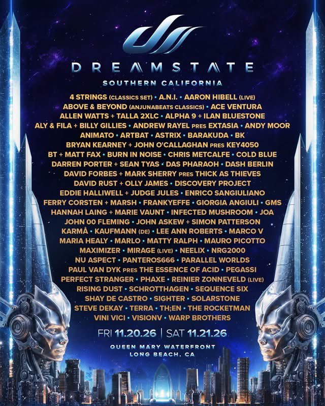 Festseasonmedia's tweet photo. Dreamstate SoCal
Full Line Up

November 20 + 21 https://t.co/lMyE3Blpk7