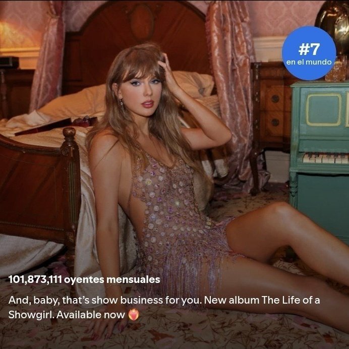 HaidarJallad's tweet photo. Shakira has surpassed the Legendary Taylor Swift 
She is now the 6th artist with most monthly Listeners , in her 4th decade of career🔥 https://t.co/iWC2nnyRTR