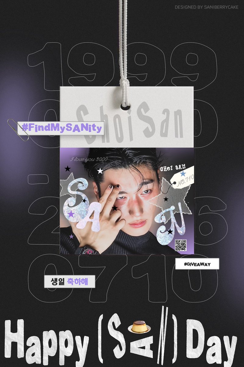 Saniberrycake's tweet photo. #산 [🎂🎀] To Celebrate San’s Birthday | 260710

⊹ ₊˚ 𓂃˖ 𝜗𝜚 ｡˚₊· 
[ 𝐹𝑖𝑛𝑑 𝑀𝑦 𝑆𝐴𝑁𝑖𝑡𝑦 ]

SAN Birthday Giveaway | Gift Event

｛산이의 생일을 기념하여｝
   소소한 선물을 준비했어요!  

🗓️: 7.12 2-3:30pm
📍: 서울 홍대 근처 (TBC)
📥: 수령 안내 ⬇️

일상 속에서 산이가 즐기는 소소한 행복을 함께 느껴봐요! ATINY도 산이처럼 맛집을 서로 추천해 봐요! 🍰🍴
Inspired by foodie San, let’s share our love for good food~

뿌딩이들을 위해 직접 작은 선물들을 준비했어요. 모두가 좋아해 주셨으면 좋겠어요!
Little gifts for puddings designed by me~

*gifts are first come, first served
#FindMySANity #CHOISAN #최산 
 #UltimateBiasChoiSan 
#천년동안_함께할_산이_생일축하해
#HappySanDay