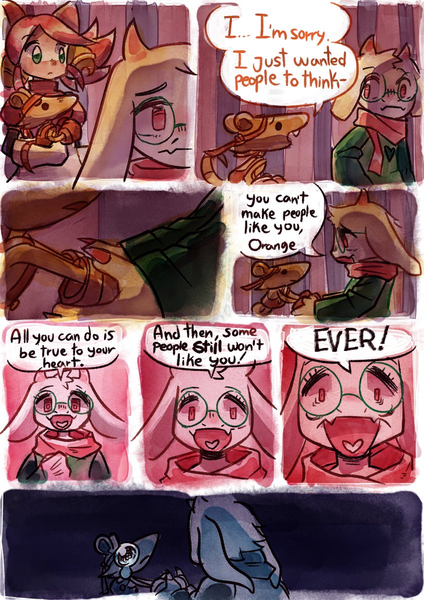 100PRCNTBITTER's tweet photo. Average orange and ralsei interaction #deltarune https://t.co/hCJ52T4XAf