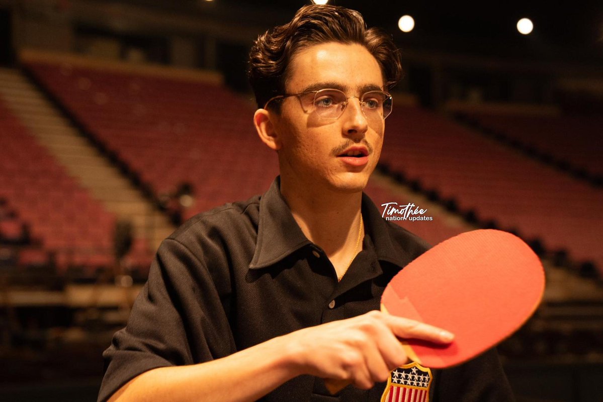 timotheeupdates's tweet photo. 🏓 Timothée Chalamet playing ping pong in new outtakes from 'MARTY SUPREME' https://t.co/qhIwI1TeZT