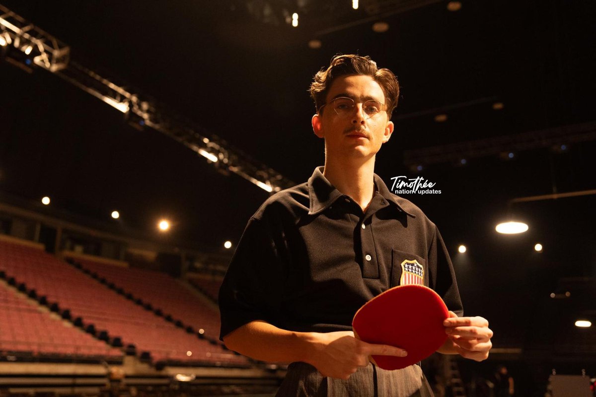 timotheeupdates's tweet photo. 🏓 Timothée Chalamet playing ping pong in new outtakes from 'MARTY SUPREME' https://t.co/qhIwI1TeZT