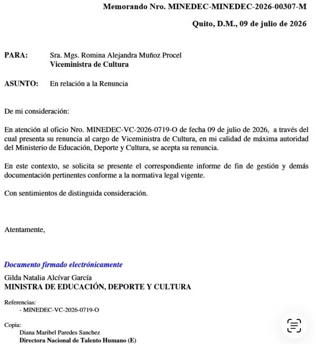 CentralNewsEC's tweet photo. 🚨 Renunció la viceministra de Cultura, @RominaMProcel, un día después de la polémica por el diseño del nuevo Museo Nacional.

📌 El proyecto del Museo Nacional, en Quito, contempla una inversión de US$ 100 millones y 25.000 m² para albergar 1,2 millones de bienes patrimoniales.
El debate sobre el diseño generó reacciones divididas en redes sociales.