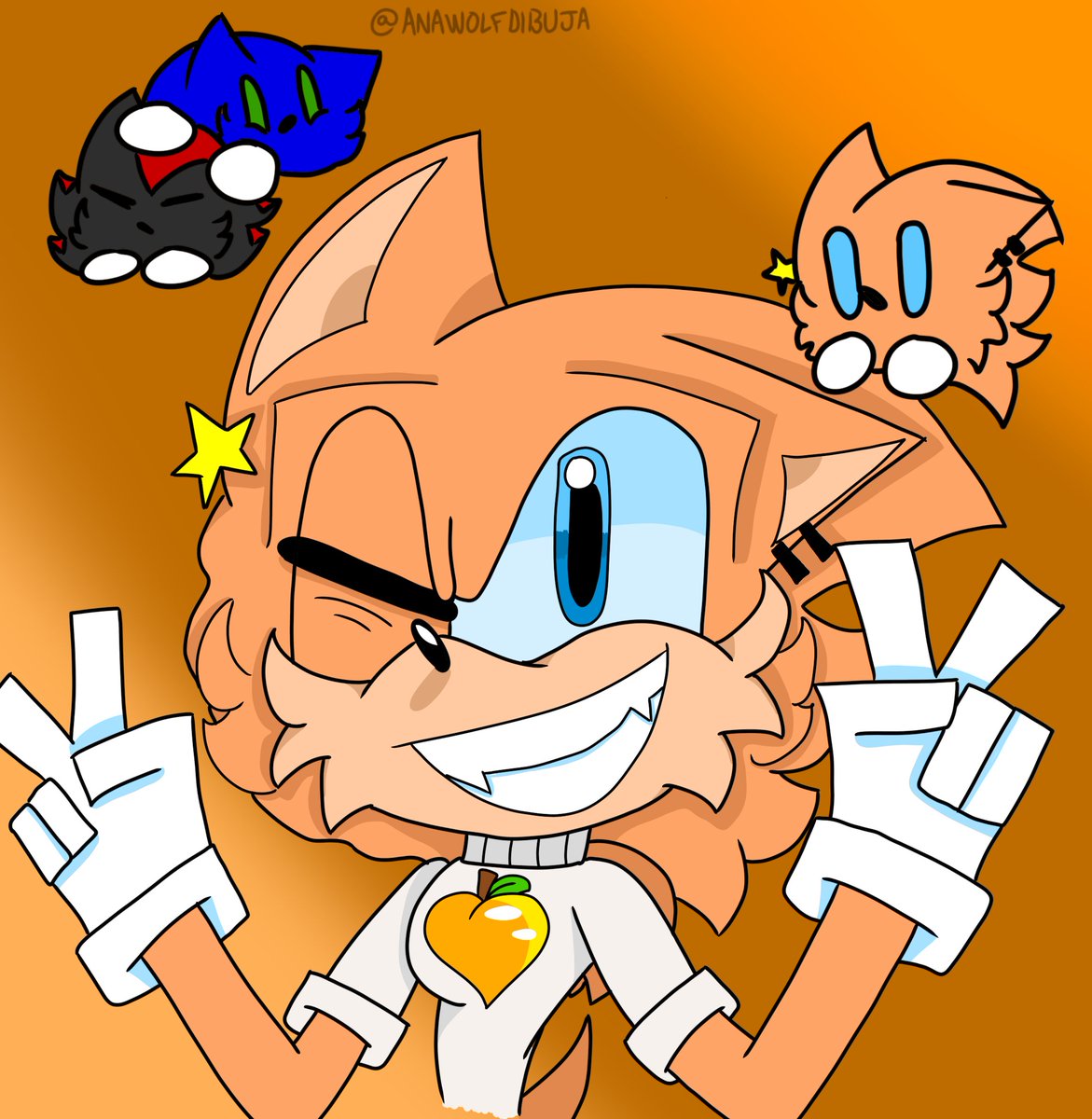ANAWOLFDIBUJA's tweet photo. A fanart for @Duraznit07w7 one of my favorite Sonadow channels, that's why I'm giving them this little drawing...🧡🧡💫 https://t.co/zM7EPpbQ5Y