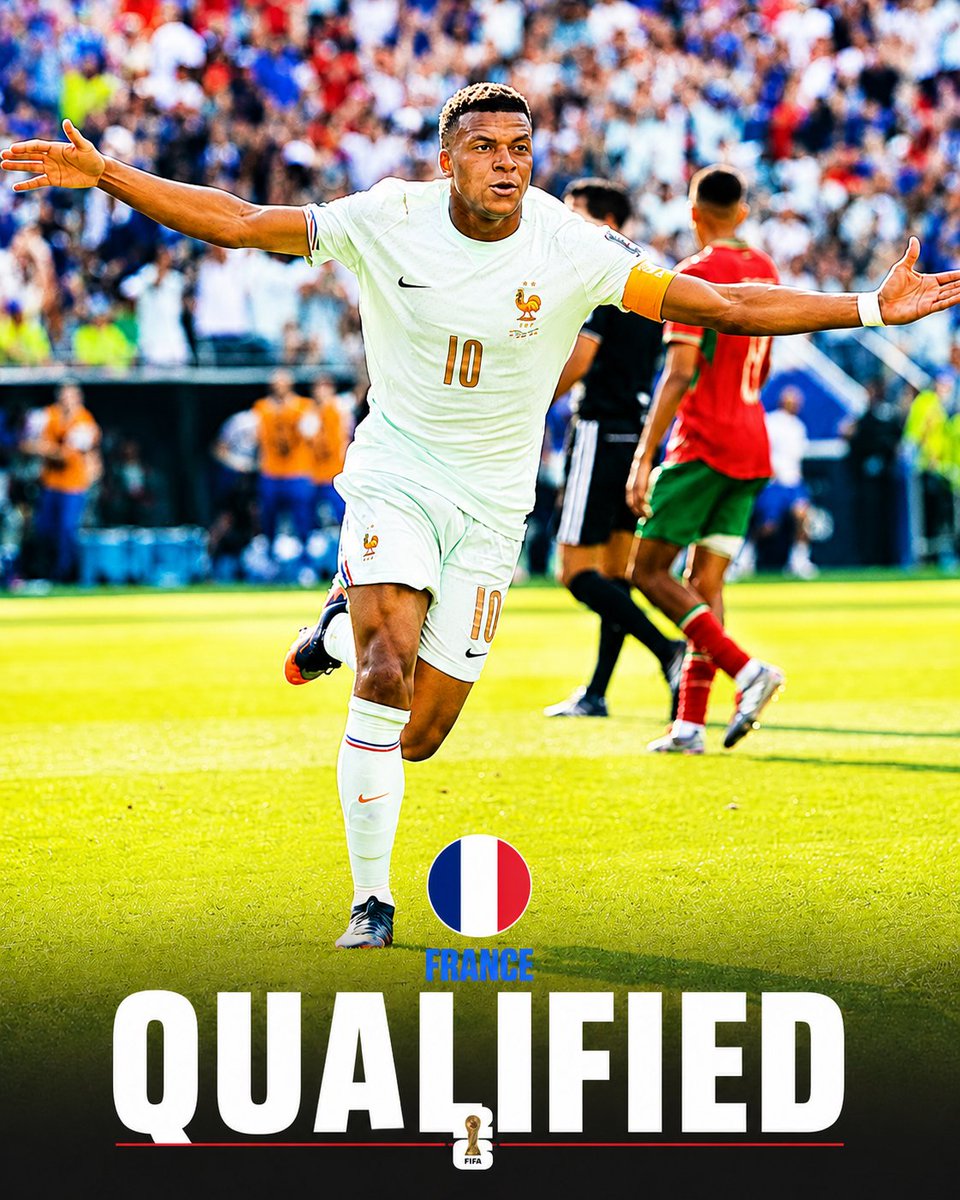 OAruho's tweet photo. FULL-TIME | @FIFAWorldCup 

France 🇫🇷 2-0 🇲🇦 Morocco 

France has defeated Morocco and became the first team to reach the World Cup 2026 semi-finals. 🏆

#WorldCup2026 | #FRAMAR https://t.co/lMgvdeQjPQ