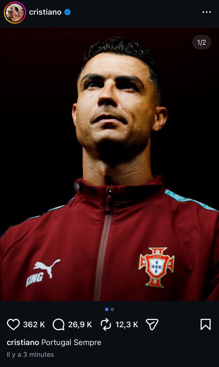 FootballDawko8's tweet photo. Portugal forever." 🇵🇹❤️
Some players change clubs, but legends never stop representing their country with pride. Cristiano Ronaldo's love for Portugal is forever. https://t.co/FfgrqBJLnI