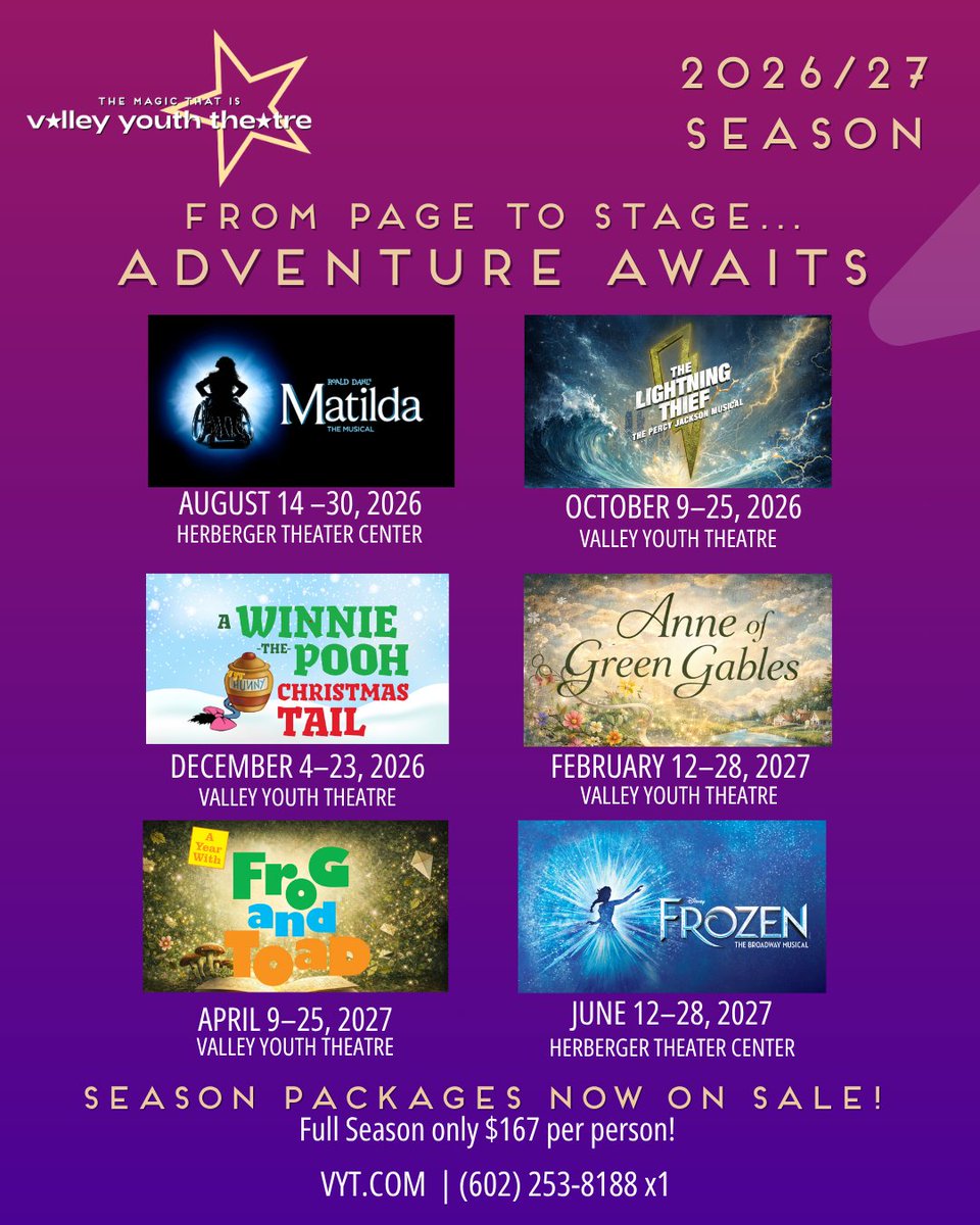 VYTPhoenix's tweet photo. Before the curtain rises on "Roald Dahl's Matilda The Musical", lock in your 2026/27 Season Package today! 
🎟️ https://t.co/uqmWUCZ9hh https://t.co/ijCkV3sfQu