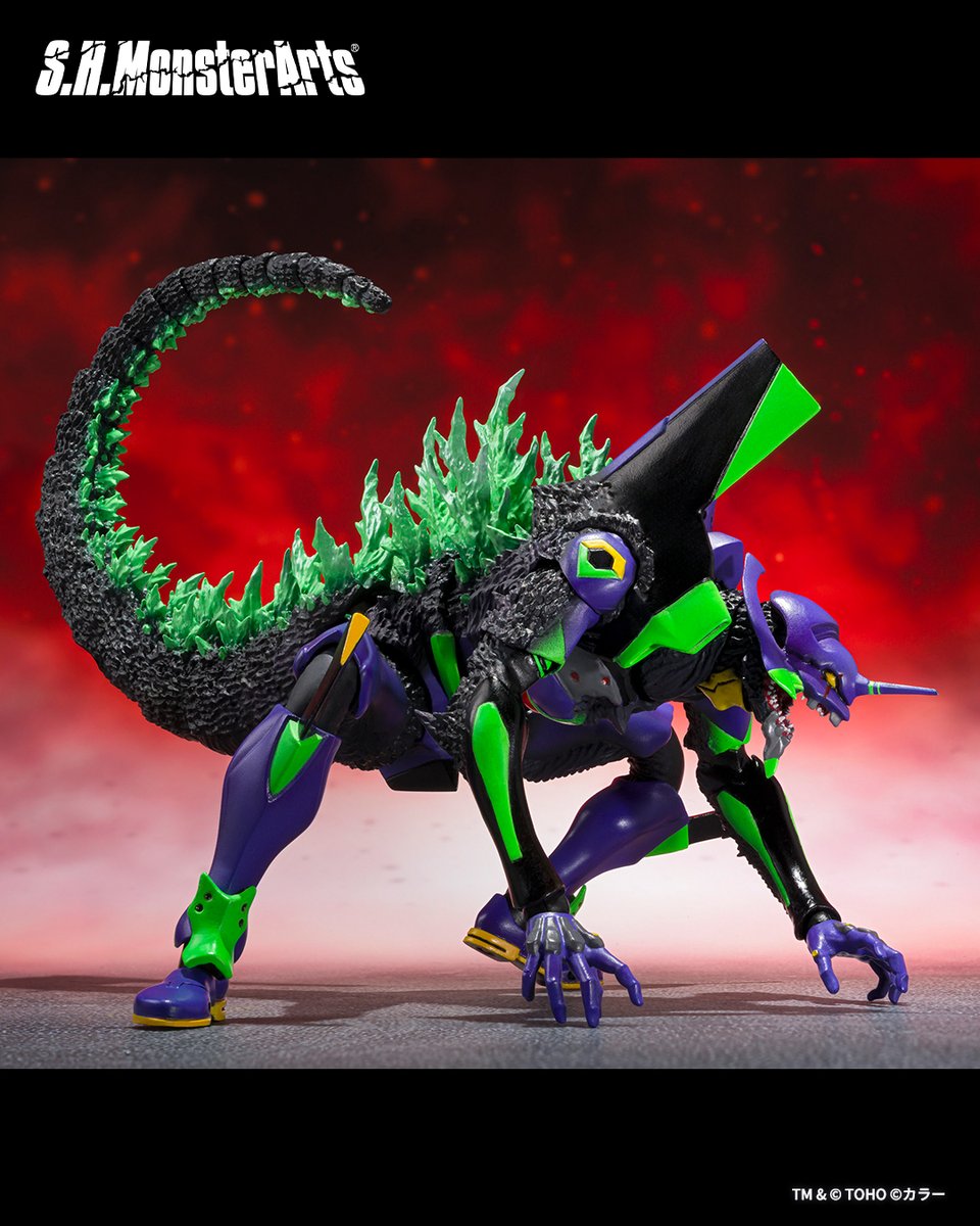 TamashiiNations's tweet photo. S.H.MonsterArts EVANGELION TEST TYPEｰ01 "G" AWAKENING FORM

EVANGELION TEST TYPE-01 "G" AWAKENING FORM, a fusion of EVANGELION TEST TYPE-01 and GODZILLA, joins S.H.MonsterArts!

Enjoy dynamic, wild poses, such as roaring poses &amp; low defensive stances!

🔗 https://t.co/rsc3XZisMS https://t.co/Ev6RyNIrm9