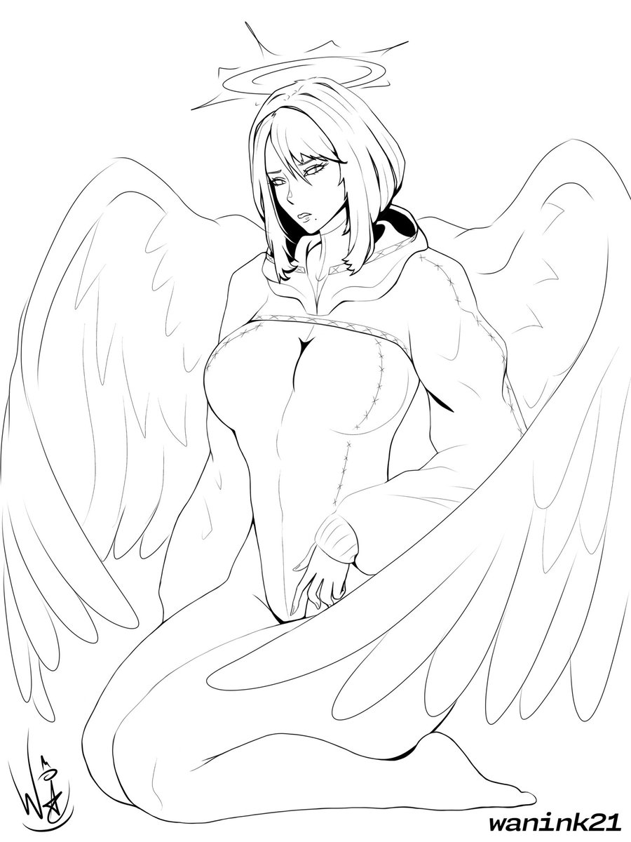 WanInk21's tweet photo. No me pregunten quien es porque ni yo se. 🤣

Mentira es una comisión para un amigo de la industria de la música y desea un personaje que acompañe sus canciones 😃 

#dibujo #dubujodigital #OC 
#Musica #angel https://t.co/k1XB80POQo