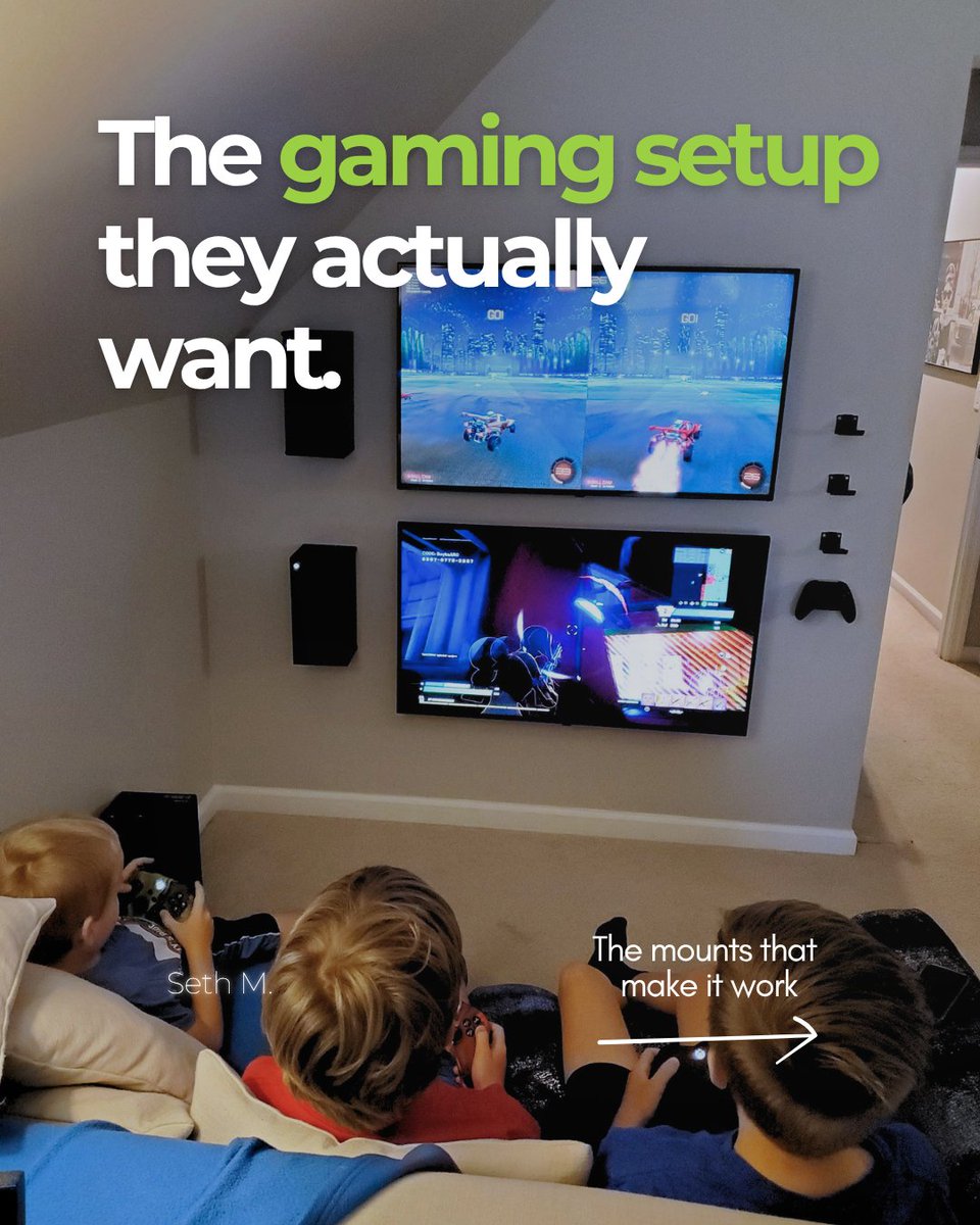 HIDEitMounts's tweet photo. The kids asked for a gaming room. Here's what we actually built. 
https://t.co/Kz1wkVHG2q https://t.co/P0TdNbqFBN