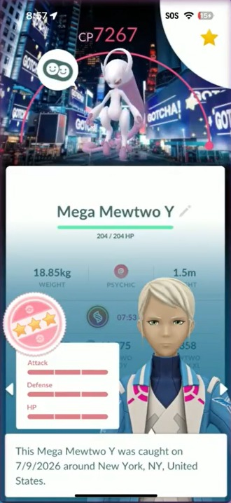 ayrlesPlay's tweet photo. Mega Mewtwo Y llega con un fondo especial inspirado en Nueva York para celebrar los 10 años de Pokémon GO, evento exclusivo https://t.co/LOpKMNFxnd