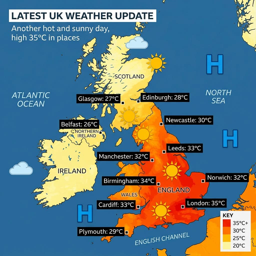 warrior_orion's tweet photo. 30 C in Newcastle??!!
Good grief, that's Armageddon Pet!!!
#heatwaveUK https://t.co/6iCk2tYodp