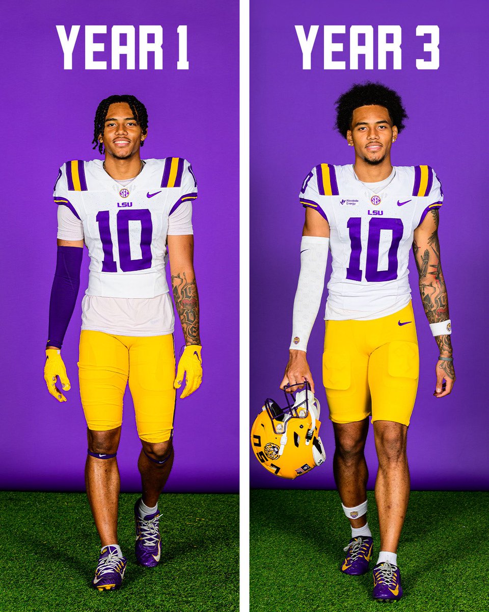 LSUfootball's tweet photo. Transformations over the years https://t.co/TiyRNjQUg7