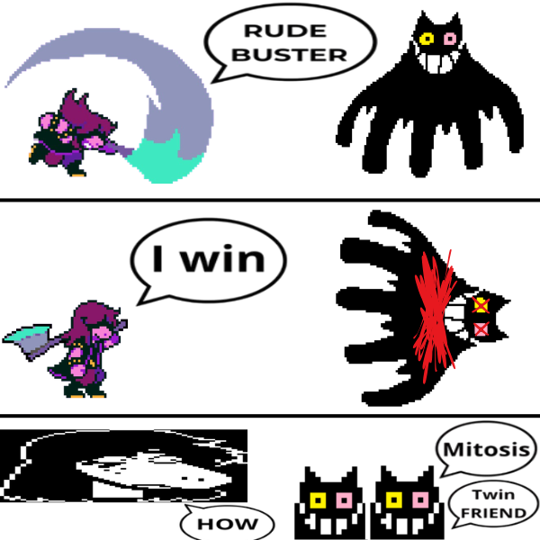 dazhtom's tweet photo. Toby patched his aura #deltarune #FRIEND https://t.co/jqeo1NHEea