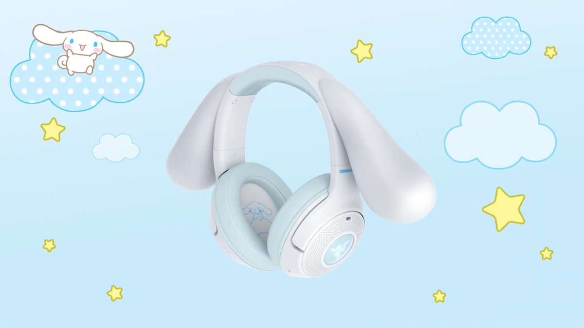 denfaminicogame's tweet photo. Razerから「シナモロール」のかわいいお耳付き「ワイヤレスヘッドホン」が海外向けに登場！パタパタしたらお空も飛べそう
https://t.co/XaFURTSB2f

イヤーパッドの内側からは、ちょこんとお座りする「シナモロール」が顔をのぞかせる。フル充電で最大40時間の連続使用が可能、価格は約2万2700円 https://t.co/ehe1rptpfu