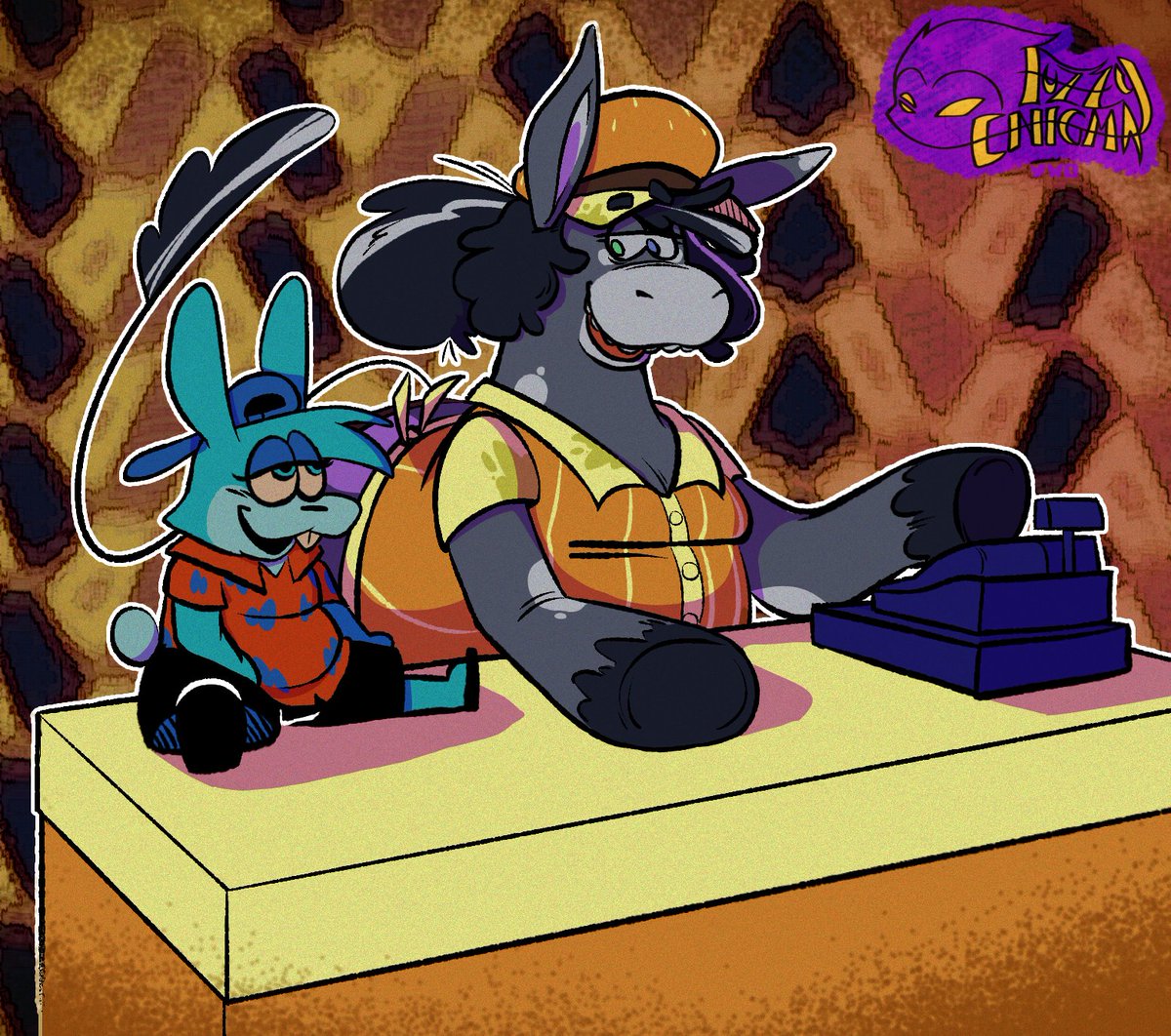 FuzzzyEnigma's tweet photo. "Chilling On The Job"

5th #Artfight2026 Attack for @Ilovethesponge1 https://t.co/AtfMgv66Gr