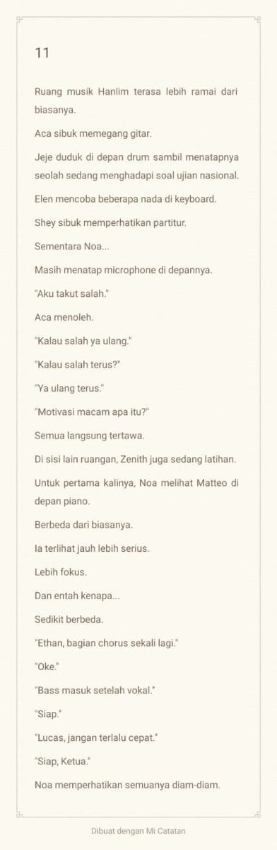writtenbypaus's tweet photo. ~ ★☆ 𝗥𝗨𝗔𝗡𝗚𝗔𝗡 𝗘𝗦𝗞𝗨𝗟 𝗠𝗨𝗦𝗜𝗞 ☆★ ~

"ᴀᴋᴜ ʙᴀʀᴜ ʟɪᴀᴛ ᴋᴀ ᴛᴇᴏ sᴀɴɢᴀᴛ ɢᴀʟᴀᴋ ᴅᴀɴ ᴄᴇʀᴇᴡᴇᴛ ʏᴀ, ʙᴇᴅᴀ ᴋᴀʟᴀᴜ sᴀᴍᴀ ᴀᴋᴜ ᴋᴇʙᴀɴʏᴀᴋᴀɴ ᴅɪᴀᴍ ᴅᴀɴ ᴛɪᴅᴀᴋ ᴄᴇʀᴇᴡᴇᴛ." ɴᴏᴀ https://t.co/DHCtJf4dNe