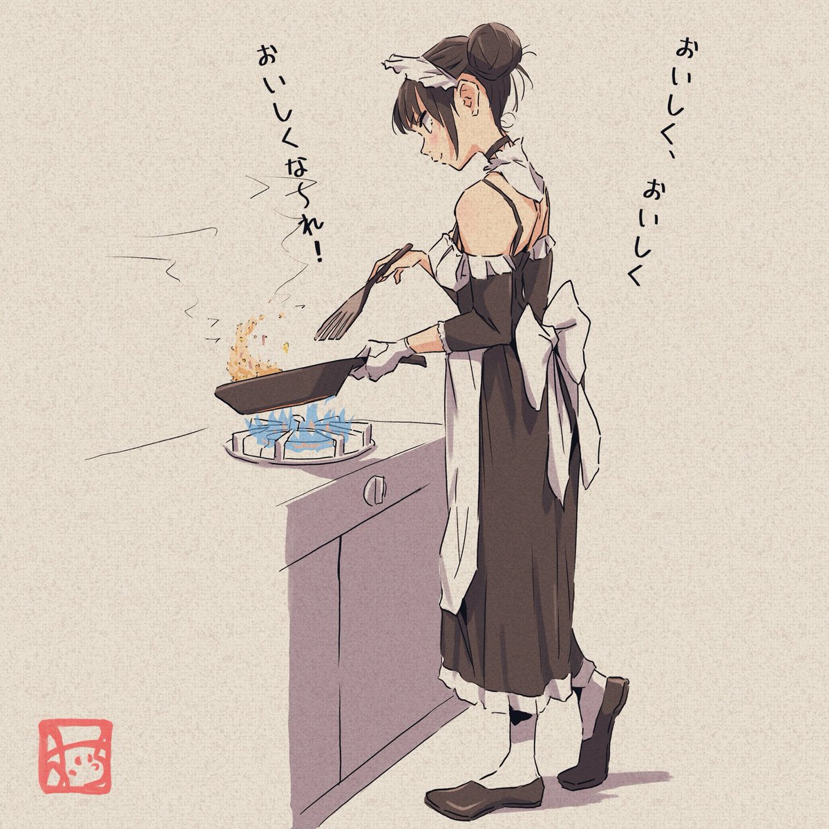 oicchikun's tweet photo. 最近うちに来た、メイドさんの女の子 https://t.co/ZAZlVlkQc5