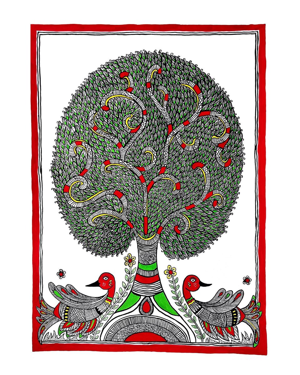 mritsnarncs's tweet photo. Bloom.

~ 

Inspired by a painting Ma saw at Delhi Haat this year. This took a while to complete and taught me the virtue of patience all over again. Swipe to see the stages. 

23.4” x 33.1” // Poster colour on paper https://t.co/B6OWST4Oyd