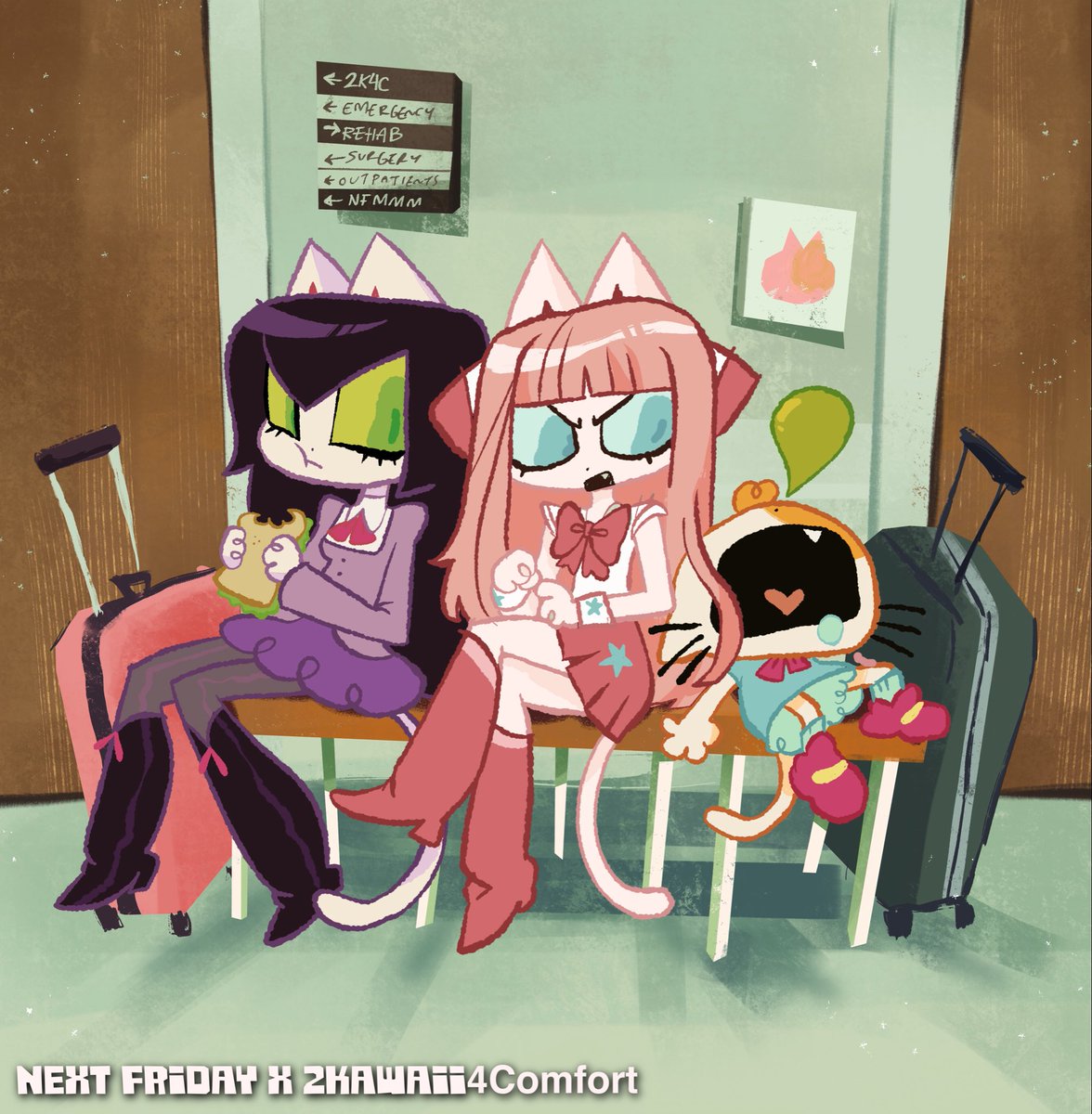 nextfridayfilm's tweet photo. NEXT FRIDAY X @2Kawaii4Comfort  

salem and daisy made a “friendship” with magical justice saviour rita-chan… the trio we made up 🎀🌟

check out “NEXT FRIDAY: MAGICAL MEOW MEOW” on youtube now! and support @2Kawaii4Comfort’s new animated series coming soon!

#indieanimation https://t.co/riwzXT1VwS