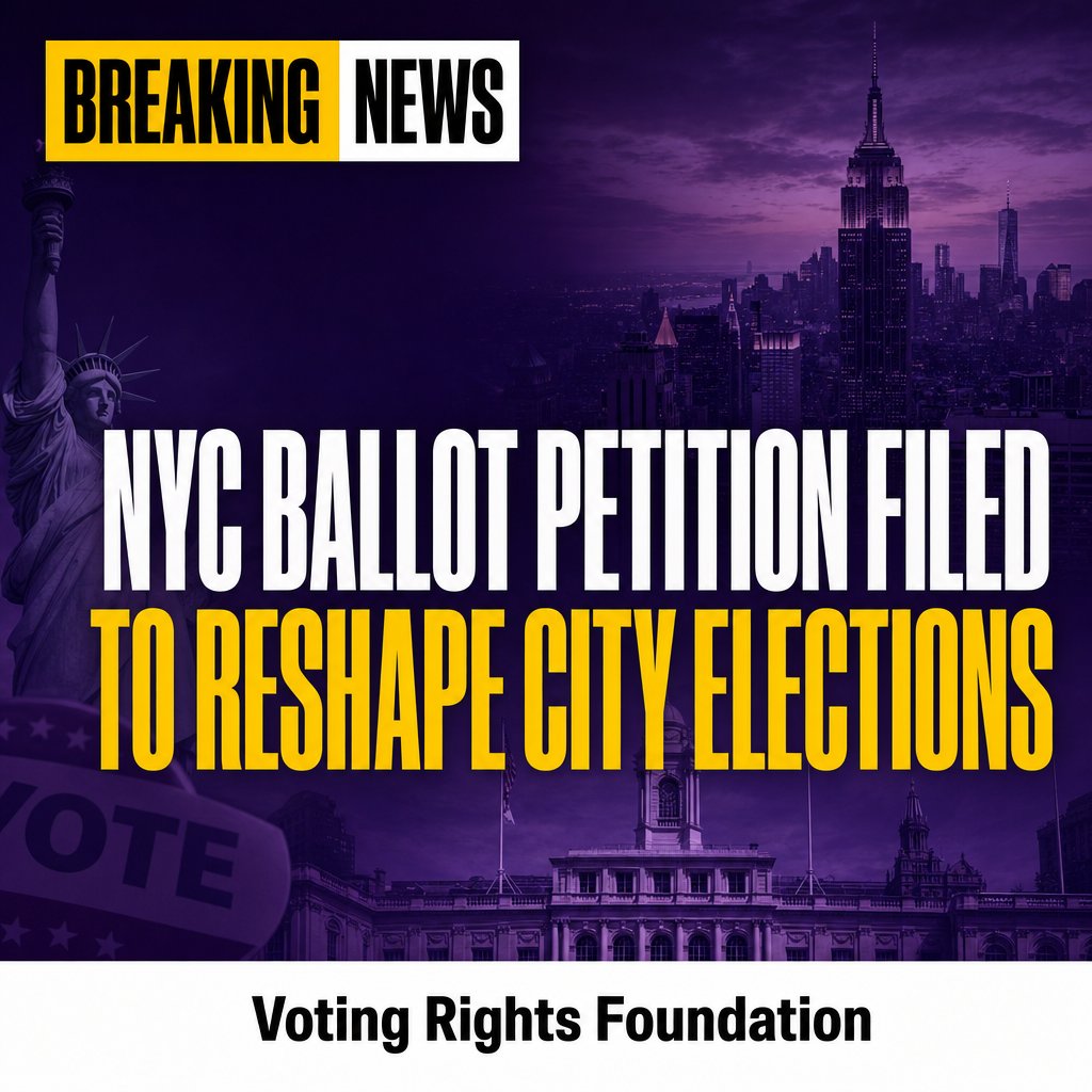 TheVotingRights's tweet photo. Open primary advocates in New York City submitted a ballot initiative petition to change how city elections are structured, potentially reshaping how candidates qualify and compete for city offices if voters approve it. https://t.co/Ym8RYrzvsM
