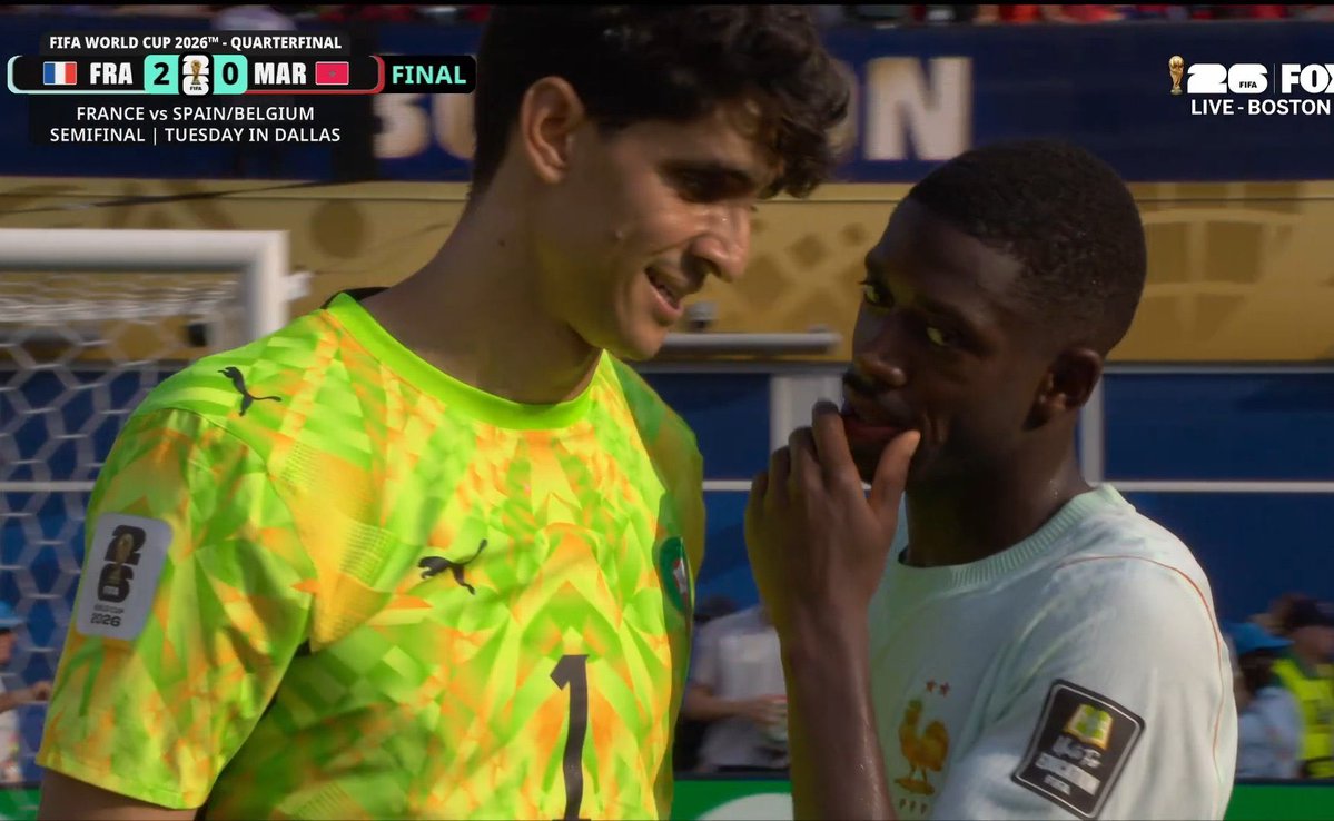 Chiefofbridge's tweet photo. 🚨Bounou is quality… but not against France. We’re a different breed:

🗣Dembélé

“Look, I’ve been hearing so much about how good the Moroccan keeper Yassine Bounou is and yeah, he really is a top goalkeeper. But I kept telling Kylian [Mbappé] before the game: ‘Come on, bro, this is going to be an easy win for us.’
When that ball came to me, I controlled it, took a touch, and I just knew all I had to do was place it properly. And that was it. Goal.

Don’t get me wrong, Bounou is quality… but not when you’re facing France. We’re a different breed out here. We’ve got that winning mentality, that hunger, that class. We’re simply the best.“