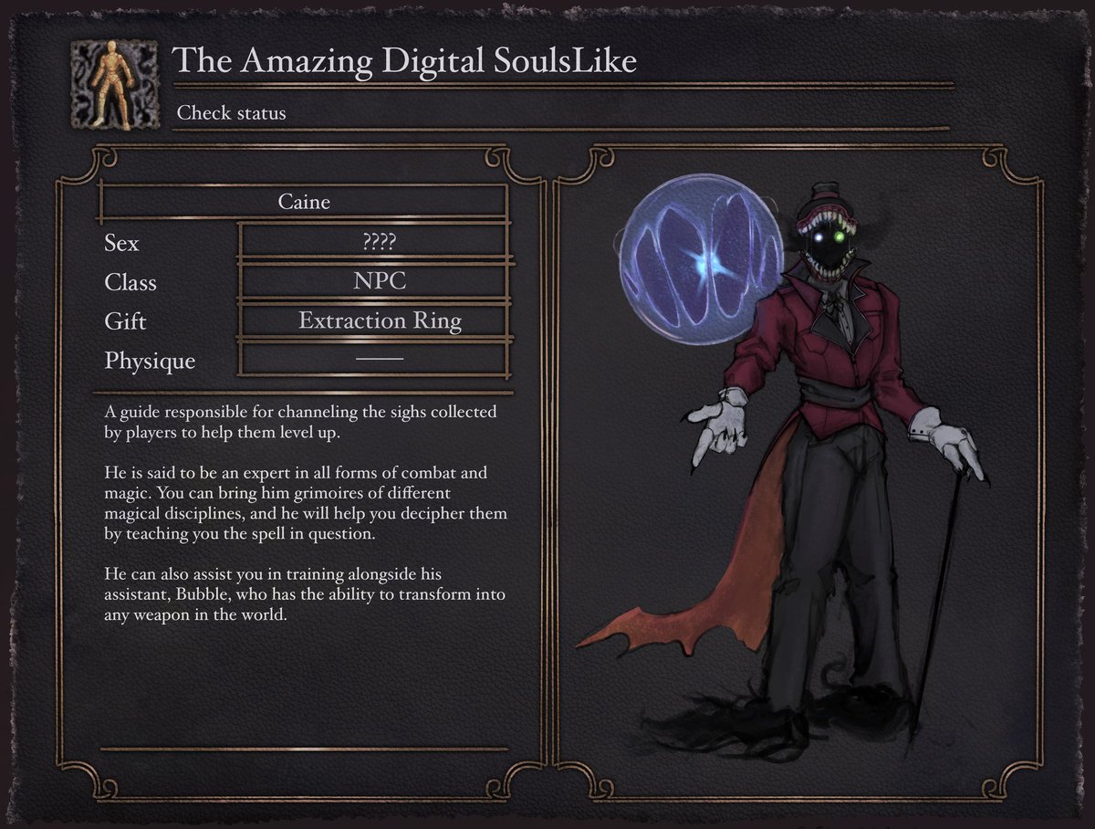 AnitaCat360's tweet photo. Here you have Caine with the object that would allow you to travel to the different sources of the world 

¿Do you like the concept? 

#DigitalCircus #tadc #theamazingdigitalcircus https://t.co/z7gbTdbC6o
