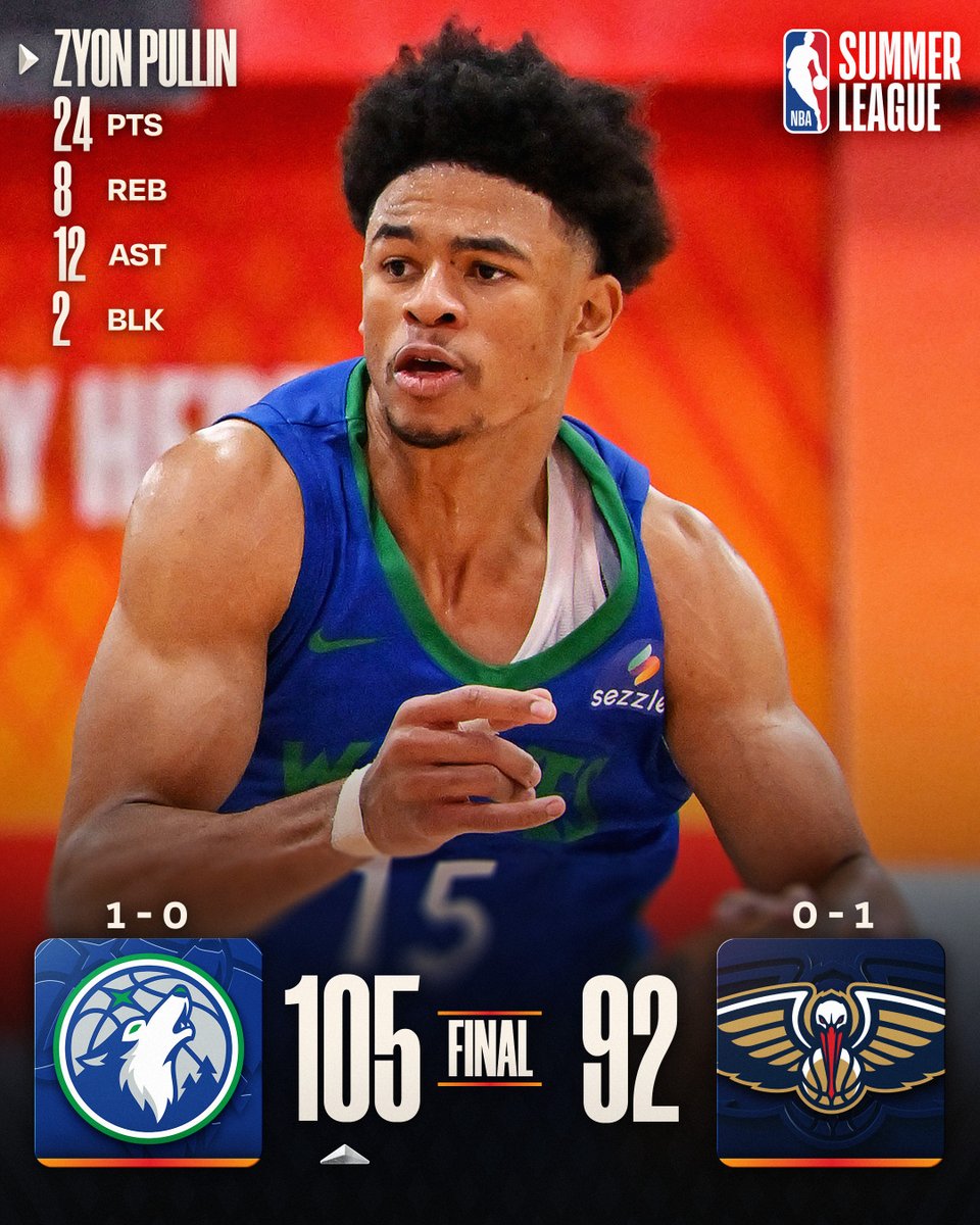 🏀 THURSDAY'S FINAL SCORES 🏀
Asa Newell's game-high 15 PTS helps lead the way in the @ATLHawks' NBA Summer League win!
Henri Veesaar: 14 PTS (5-8 FGM), 6 REB
Zuby Ejiofor: 12 PTS, 4 REB
Kingston Flemings: 8 AST (game-high)