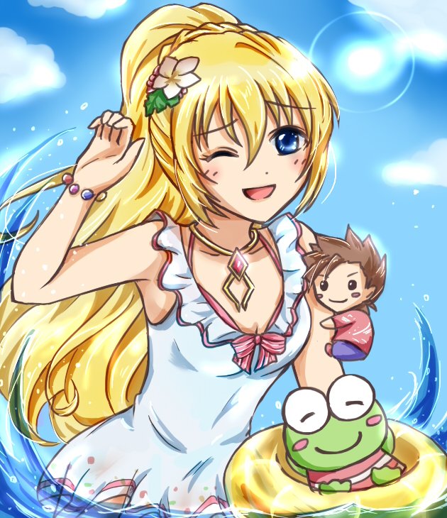 petite_melody's tweet photo. 夏コレットとけろっぴさん🍉

今日はけろっぴの誕生日🎉おめでとうございます！
テイルズとサンリオがコラボしたこともありましたね https://t.co/1vRqHo3Hcu