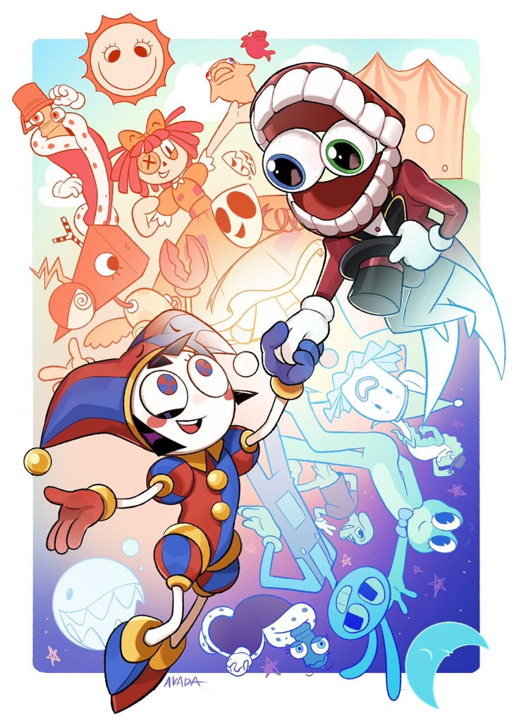 noahcharles9999's tweet photo. Let me show you around 🎩🦷🎢

Art by AVADA

#Pomni #Jax #Raghata #Gangle #Zooble #Kinger #Bubble #Caine  #Tadc #Itsnotmyart #TADCFinale #OC #TheLastAct #Fanart #TADCEp9 #ArtistOnTwitter https://t.co/il0VYshMWB