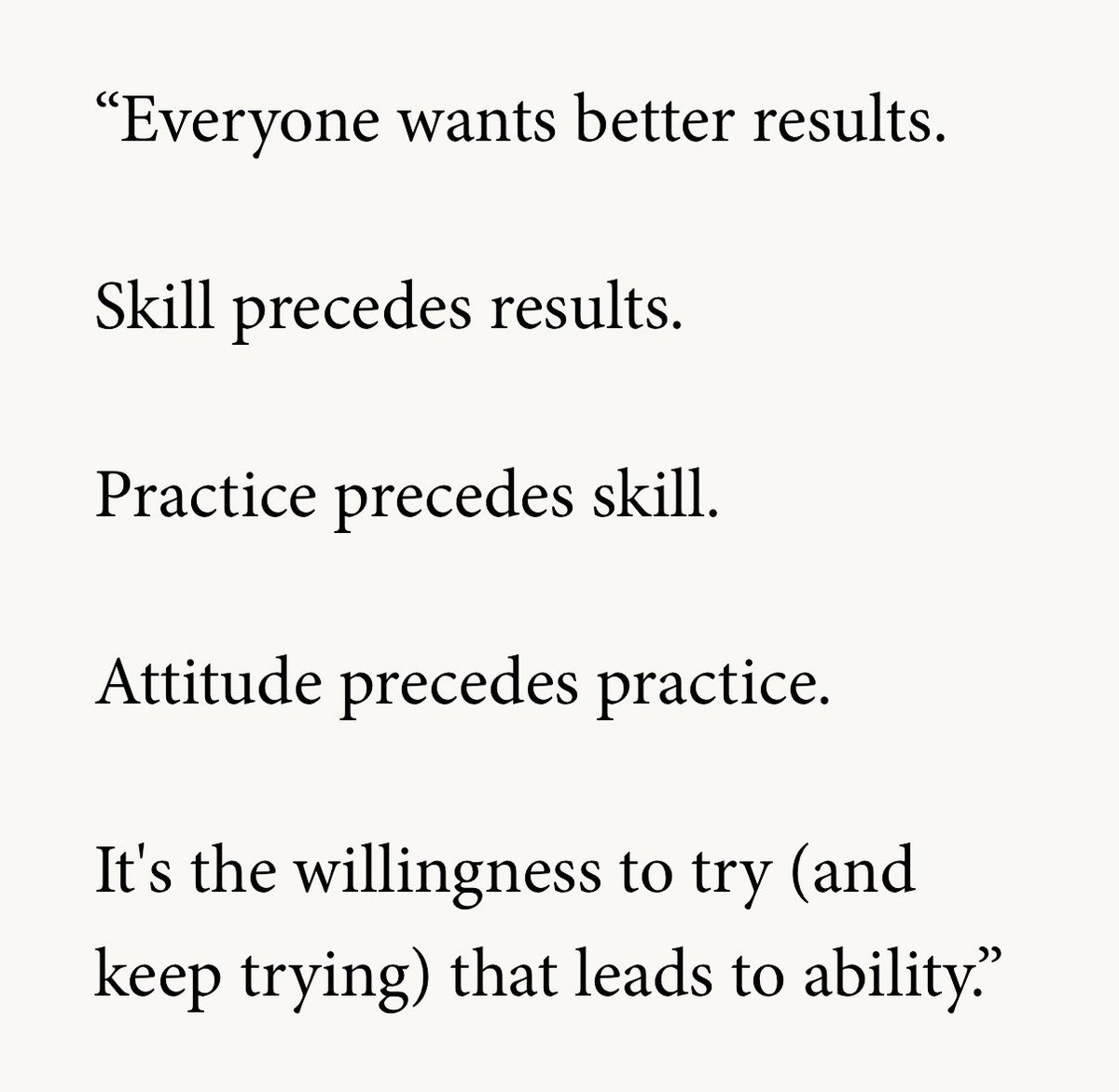 readswithravi's tweet photo. James Clear on the order of success: https://t.co/fcl7RVv9lo