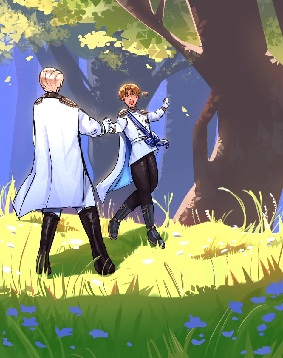 EviinuuAngel's tweet photo. Everyone was drawing their anniversary outfits and i felt left out #gerita #hetalia https://t.co/6YDKeX7drk