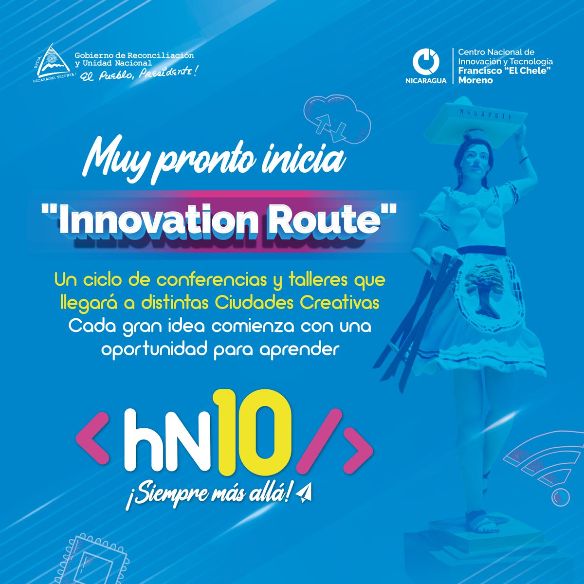 Hackathonica's tweet photo. 🚀💡 ¡Próximamente la innovación digital y el talento tecnológico llegarán a la Ciudad Creativa de Nagarote! La Innovation Route está por iniciar su recorrido oficial como parte de la Ruta Creativa de Hackathon Nicaragua 2026.🎨💻 https://t.co/Xu2SpVfuVo