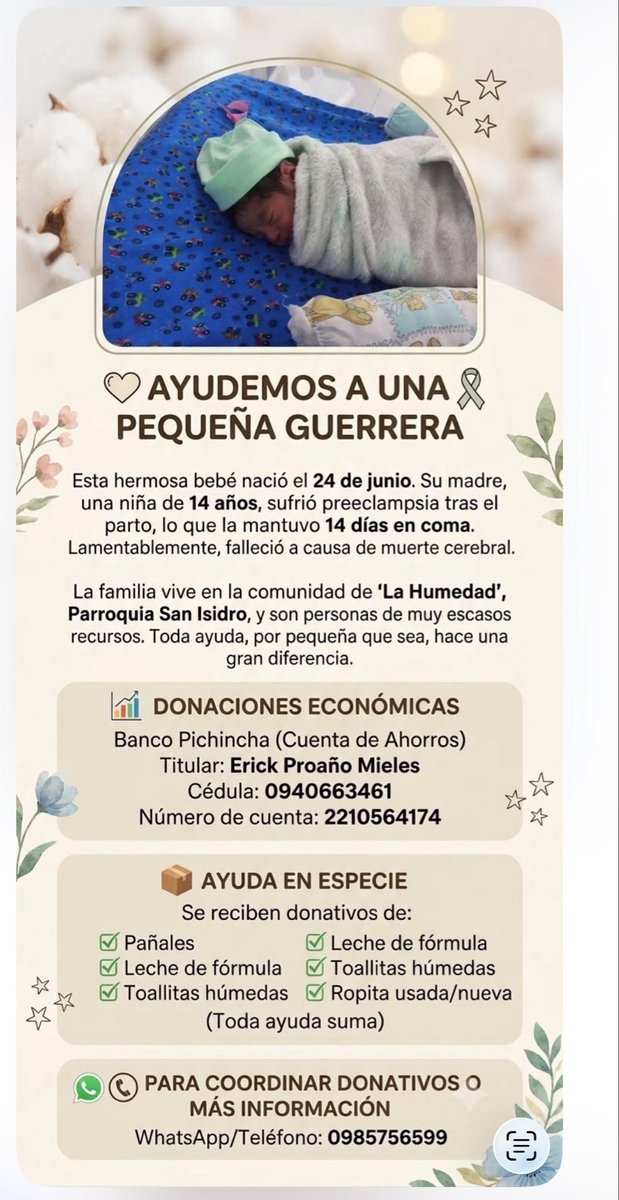 krncita7's tweet photo. En medio de una mala circunstancia una nena de 14 años salió embarazada, la bebé nació estable pero ella falleció luego del parto. Ahora la bebé no cuenta con absolutamente nada ☹️, si son mamás y tienen estas cositas para donar sería una gran bendición para ella 🥹🙏🏼 https://t.co/Grw04SEFOh