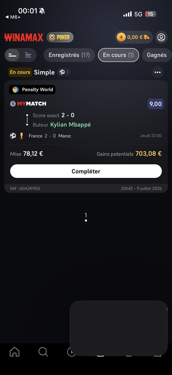 Only__Bet's tweet photo. @WinamaxSport on vous connaît faites vite le virement 🤣

En tout cas merci beaucoup mobutu pour ce braquage 💸 https://t.co/J1JoYVyQIv