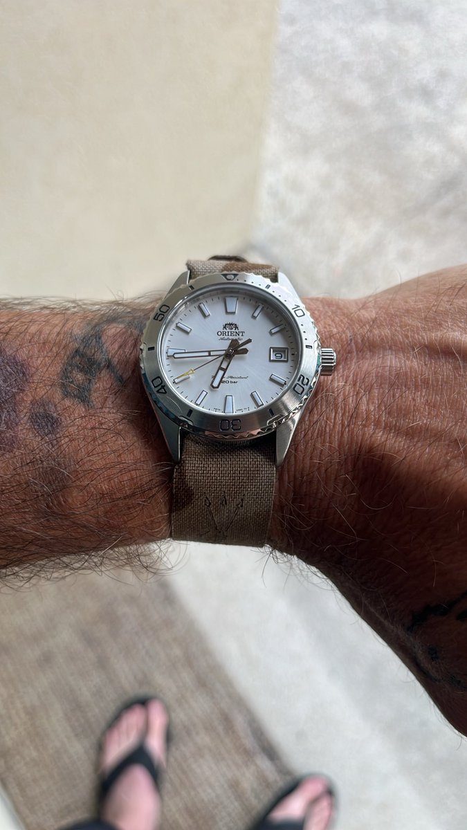 ballistical1863's tweet photo. @TripleATactical It’s not my sangin professional, but analog orient AC0Q dive watch on a teardown systems strap I won a the last Carolina capabilities. 🤙🏻 https://t.co/dSi0YeYDOA