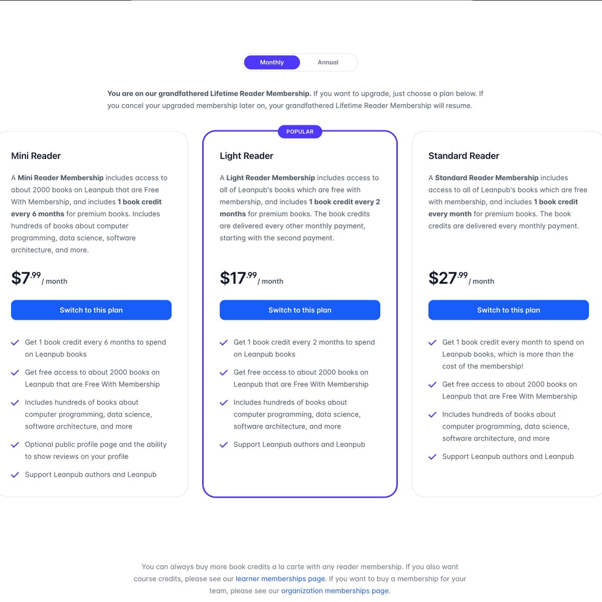leanpub's tweet photo. Get a Leanpub Reader Membership today!
You'll get free access to ~2,000 "Free With Membership" books, plus a profile page for your book reviews!
Learn more here:
https://t.co/KP5dSQOVt2
#books #leanpub https://t.co/Sly60h11JX