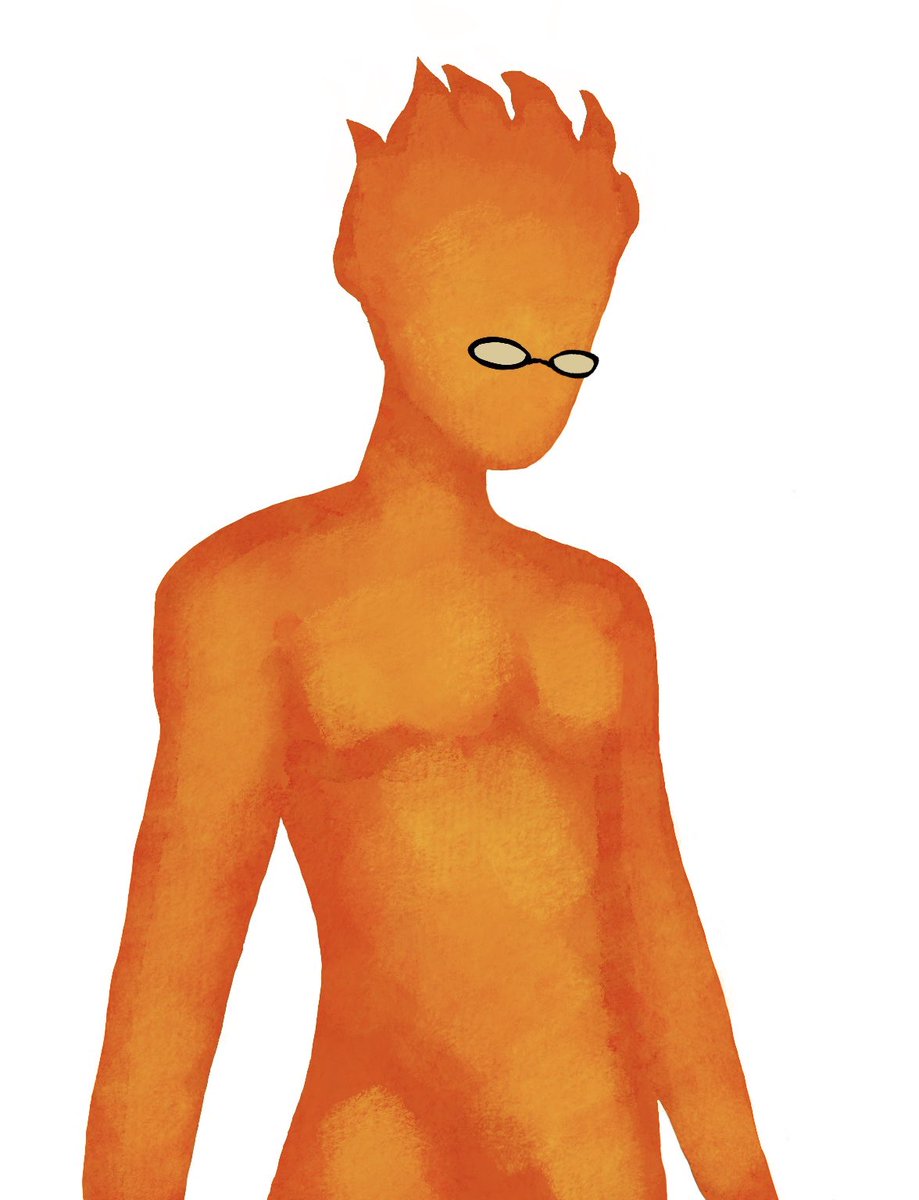 SpongeyShocks's tweet photo. Celebrating summer in this heat with both versions of Grillby https://t.co/JQFPtnMAu6