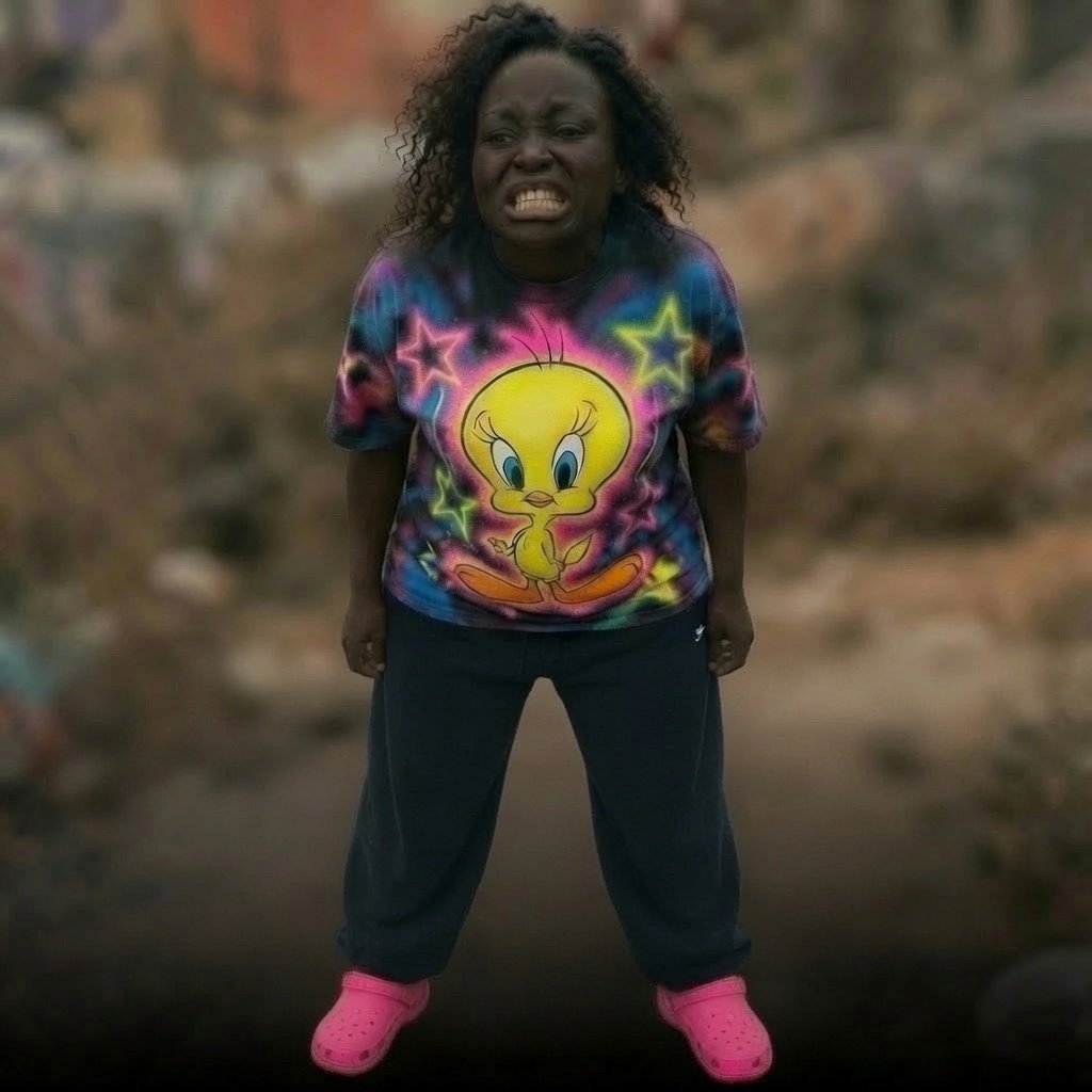 JohnWaynsColon's tweet photo. @Fortune__ai "Da fuck? There is only one star of The Odyssey an' dats me! Did you know I speak four languages? Look ... tacos, linguine, BBQ and Nann Bread. Can dat bitch speak 4 languages?" 

-- Lupita https://t.co/0xwh7Xrew3