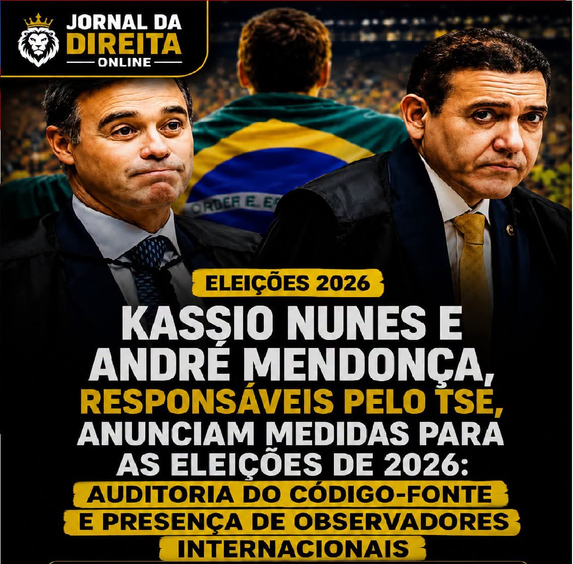 JornalBrasilOn2's tweet photo. O presidente do Tribunal Superior Eleitoral (TSE), ministro Kassio Nunes Marques, e o vice-presidente da Corte, ministro André Mendonça, têm reforçado as medidas de transparência e fiscalização que serão adotadas nas Eleições de 2026.

Entre as iniciativas está a ampliação do processo de auditoria dos sistemas eleitorais. O TSE mantém os códigos-fonte das urnas eletrônicas e dos sistemas de votação disponíveis para inspeção por partidos políticos, Ministério Público, Ordem dos Advogados do Brasil (OAB), universidades e demais entidades fiscalizadoras credenciadas. Além disso, essas entidades podem desenvolver programas próprios para verificar o funcionamento dos sistemas utilizados no processo eleitoral.  

Outra medida anunciada pela Corte é a manutenção do diálogo com representantes internacionais. O TSE recebeu embaixadores e representantes diplomáticos para apresentar os mecanismos de segurança, auditoria e transparência das eleições brasileiras, além de reforçar que o processo eleitoral contará com acompanhamento de observadores nacionais e internacionais.  

Segundo o Tribunal, as medidas fazem parte da preparação para as eleições de 2026 e têm como objetivo ampliar a transparência, fortalecer a fiscalização dos sistemas eletrônicos de votação e aumentar a confiança no processo eleitoral.