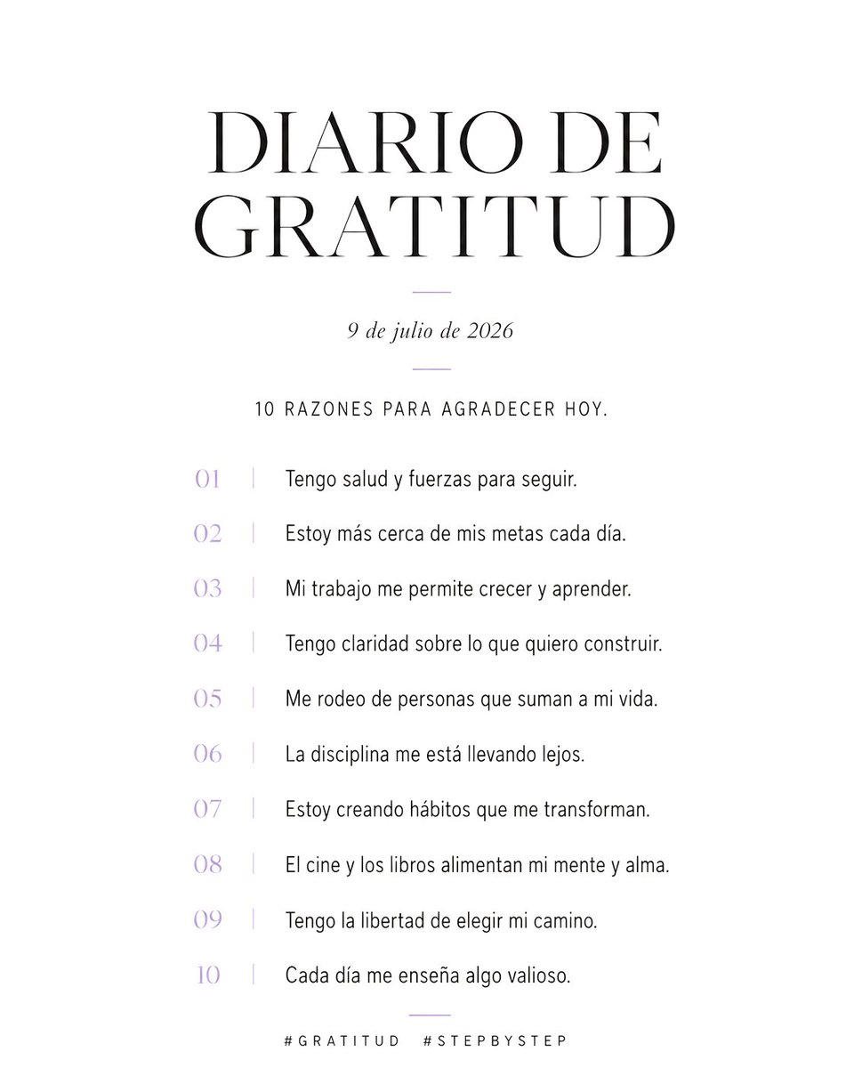 CloseToCredits's tweet photo. Me gusta detenerme unos minutos al final del día y dejar constancia de lo que sí está funcionando. Es una forma de recordarme que el progreso también se mide por la perspectiva con la que miro mi propia vida.
#Gratitud #StepByStep 🌺 https://t.co/9elbScBD1R