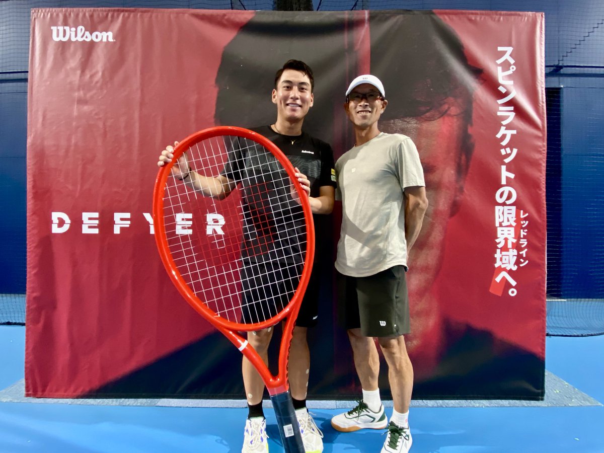 was_haneda's tweet photo. 第100回全日本テニス選手権 単複優勝
Teamレック所属　Wilson契約選手
田口涼太郎プロ

#スピンラケットの限界域へ　#DEFYER #REDLINE
#wilson https://t.co/w7L05IM2ZA
