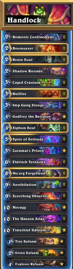 yuugeen2's tweet photo. Update
After playing this deck twitching here and there this is the version I enjoy the most:

AAECAejJBg6IpQeJpQeKpQeRpQeTpQeUpQeVpQeWpQeXpQeapQepyQet2QeO3Aeh3AcNj58EgqAE56AEndQE4YIHga4H174H29cH3dcHsNkHsdkHt9kHjdwHAAA=

Control with BIG demons that help us to survive and Rafaam https://t.co/FZGlcTARJj