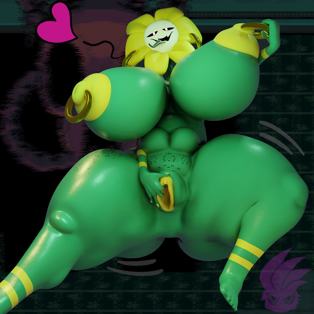 LewdEnder's tweet photo. Huh, I don't know about you guys but I wanna stick my [Heart shaped object] in there~

Saw this amazing milf Flowey model by @JaebloRocks and I knew I HAD to do something with it~ https://t.co/urvC4dRuQF