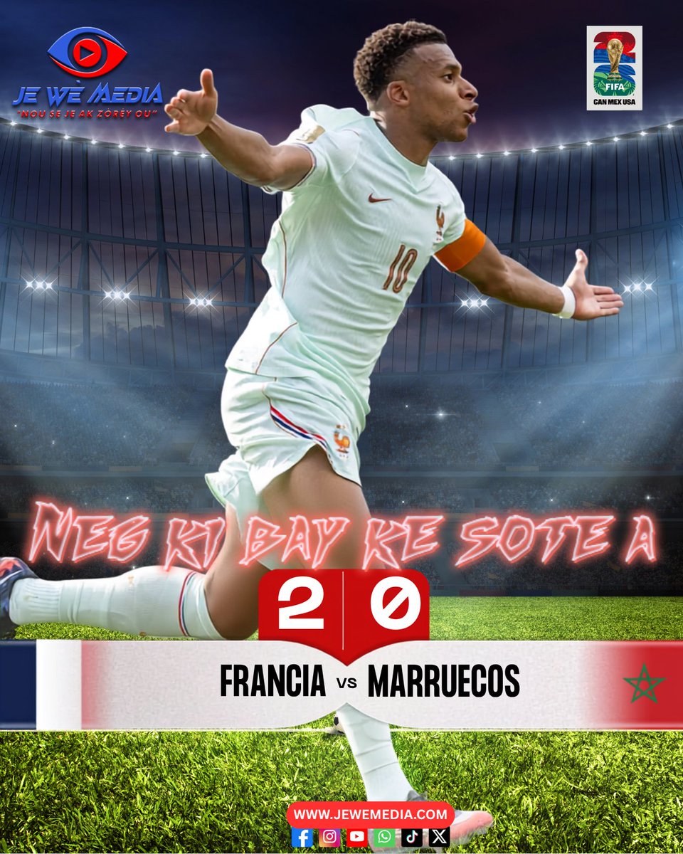 WanshyD's tweet photo. Men Neg ki bay kè sote a 
#jewemedia #france #mbappe #worldcup #FIFA
@followers Kylian Mbappé FFF - Fédération Française de Football Real Madrid C.F. PSG - Paris Saint-Germain https://t.co/At0IgOGtgf