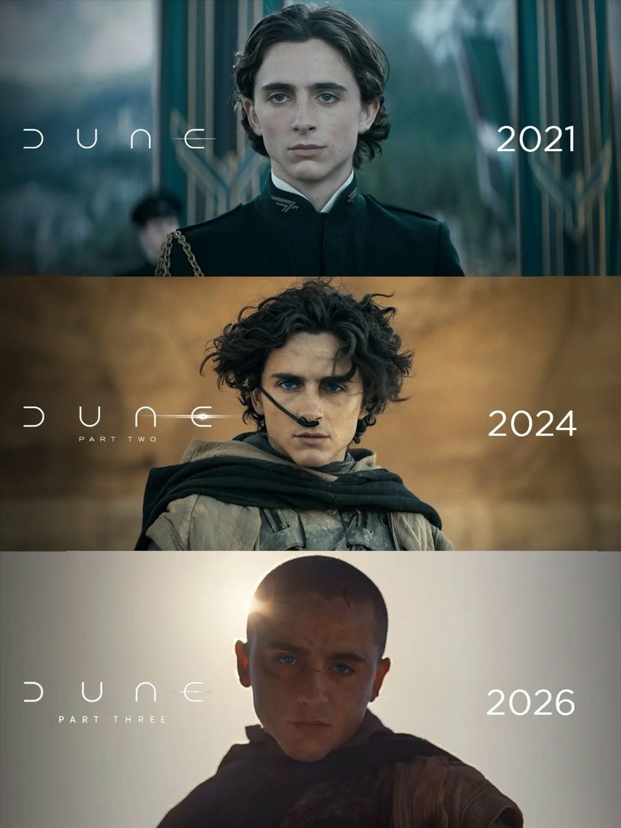 Boxreport's tweet photo. Timothée Chalamet como Paul Atreides na trilogia Duna, de Denis Villeneuve. https://t.co/XpkLz2k6Le