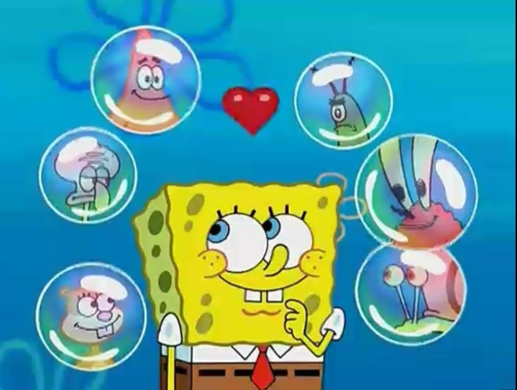 34rths's tweet photo. Spongebob is beautiful because he has so much love and forgiveness in his heart and a soul so pure he never fails to see the positives in everyone. He loves his friends Oh my god I'm going to sob.  He just like me for real https://t.co/2yYI3y0Hdz